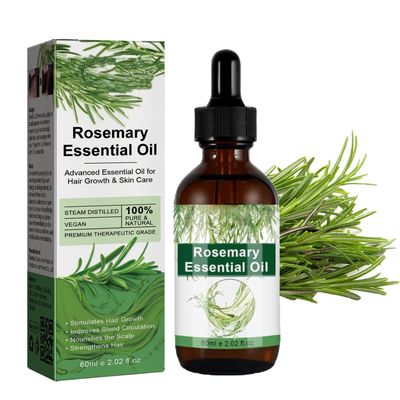 Rosemary Oil for Hair Growth and Fall Prevention, Pure Rosemary Extract with Dropper for Women&#39;s Hair, 60ml2.2 Fl Oz (1 PCS)