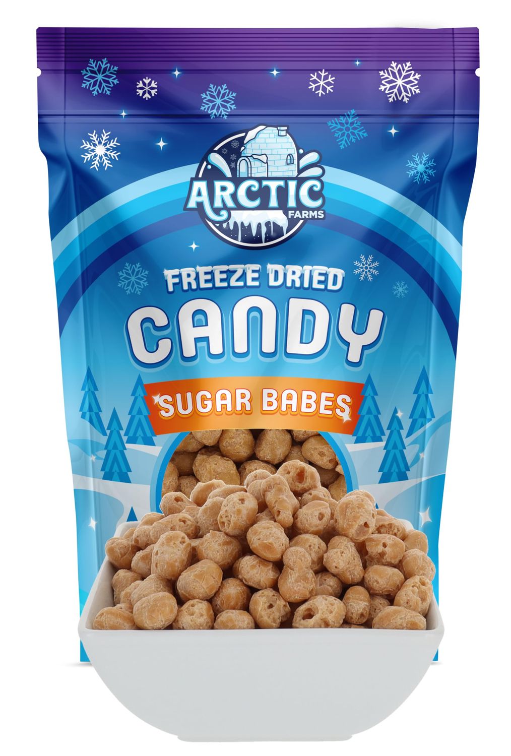 Arctic Farms Freeze Dried Candy Sugar Caramel Babes Bagged and Boxed (13oz)