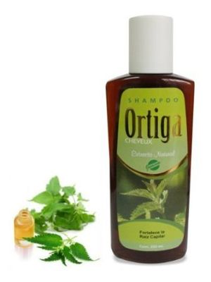 Nettle Hair Loss Shampoo for all Types of Hair, cleanser made with extracts from the stinging nettle plant. 250 ml from PERU, Shampoo de Ortiga