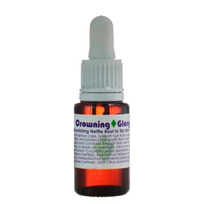 LIVING LIBATIONS - Organic Crowning Glory Nourishing Nettle Hair Oil Natural, Wildcrafted, Vegan Clean Beauty (0.5 fl oz 15 mL)