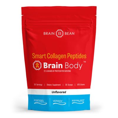 Brain Body Collagen Peptides Powder - Vital Protein Collagen Supplement for Women Men - Hydrolyzed Type I III for Hair, Skin, Nails Joint Health - 30 Servings - Unflavored - 678g