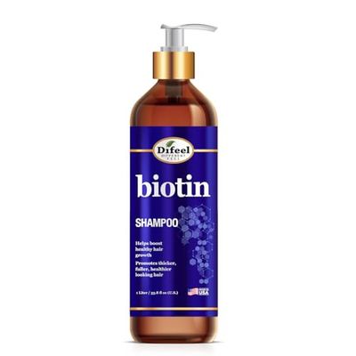 Difeel Biotin Shampoo 33.8 oz - Thinning Hair Hair Loss, Paraben Phthalate Free, Unisex Adult