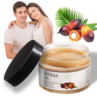 Pure Batana Oil for Hair Growth, 100 Organic, Light Non-Greasy, Raw Batana Oil for Hair Growth, Enhances Thickness Prevents Hair Loss, Silver 4.23OZ