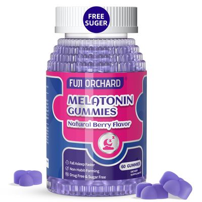 FUJI ORCHARD Melatonin Gummies 20mg - Natural Sleep Aid - Sleep Supplement - Sugar Free melatonin Gummies Match with Magnesium Helps You Fall Asleep Faster and Stay Asleep Longer - 60 Gummies Vegan