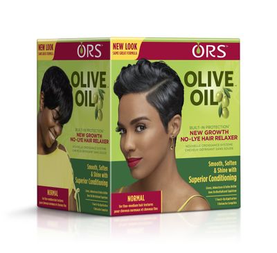 ORS Olive Oil Built-In Protection New Growth No-Lye Hair Relaxer System - Normal Strength (Pack of 6)
