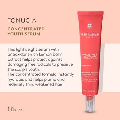Rene Furterer TONUCIA Concentrated Youth Serum - For Thin, Weakened Hair Due to Aging - Collagen-Boosting Pro-Youth Ritual - 2.5 fl. oz.