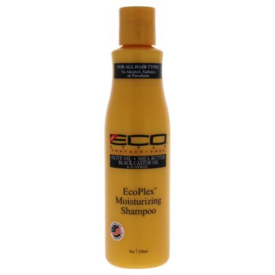 Eco Style Ecoco Ecoplex Moisturising Shampoo - Black Castor And Flaxseed Oil - Olive Oil And Sheer Butter - Promotes Hair Growth - Revitalizes Scalp - No Alcohol - Suitable For All Hair Types - 8 Oz
