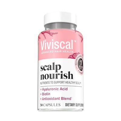 Viviscal Scalp Nourish Supplement, Blend of Nutrients for Scalp Health Hair Follicles, Fortify Hair&#39;s Natural Beauty, Foundation for Healthy Hair Growth Vitamins, 30ct - 1 Month