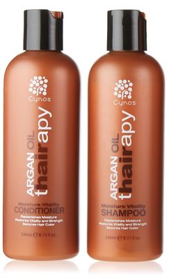 Moroccan Argan Oil Shampoo and Conditioner Set (2 x 8oz.) Ultra Hydrating Volumizing Moisturizing, 100 Safe for Color Treated Hair, UV Protection. Salon Quality For Men Women All Hair Types