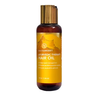 HairSmart Ayurvedic Therapy Rosemary Hair Growth Oil - Brahmi Bhringaraj Amla. Rosemary hair oil for Hair Growth, Strength Sclap care. Anti-Hair Fall Frizz control hair oil (Pack of 1)