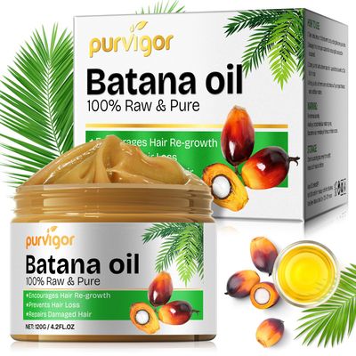 Raw Batana Oil for Hair Growth, 100 Natural, Pure, Unrefined Batana Oil, Stimulate Hair Growth, Prevent Hair Loss, Eliminates Split Ends, Dr. Sebi Organic Batana Oil (120g)