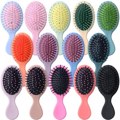 Sawysine 14 Pack Mini Wet Hair Brush Bulk for Women Girls Travel Detangling Small Brush Set Pocket Soft Bristles Wet Dry Comb Gifts for Most Hair Type Multicolor Pack for Kids Toddler 14 Colors