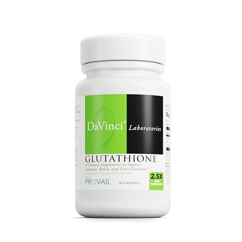DAVINCI Labs Glutathione - Helps to Support Immune System, Brain Health, Digestive Health More with Glutathione Whey Protein - Gluten Free Soy Free - 30 Vegetarian Capsules