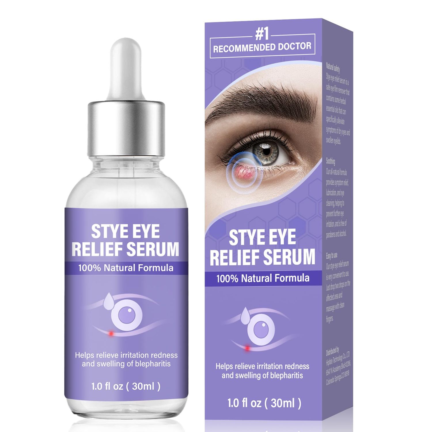 Stye Eye Treatment, Natural Stye Relief Serum, Gently Cleanses Lashes and Eyes, Chalazion and Blepharitis TreatmentRelieves Eye Irritation