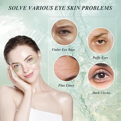iDAOLI Aloe Vera Under Eye Mask - 60 PCS Aloe Vera Under Eye Patches - Combat Puffy Eyes,Aloe Vera Collagen Eye Mask Dark Circles, Fine Lines, and Wrinkles Using Pure Natural Extracts