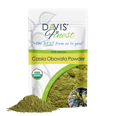 Davis Finest Organic Cassia Obovata Powder 250g, Neutral Henna for Natural Blonde Hair Color, Chemical-free, Vegan