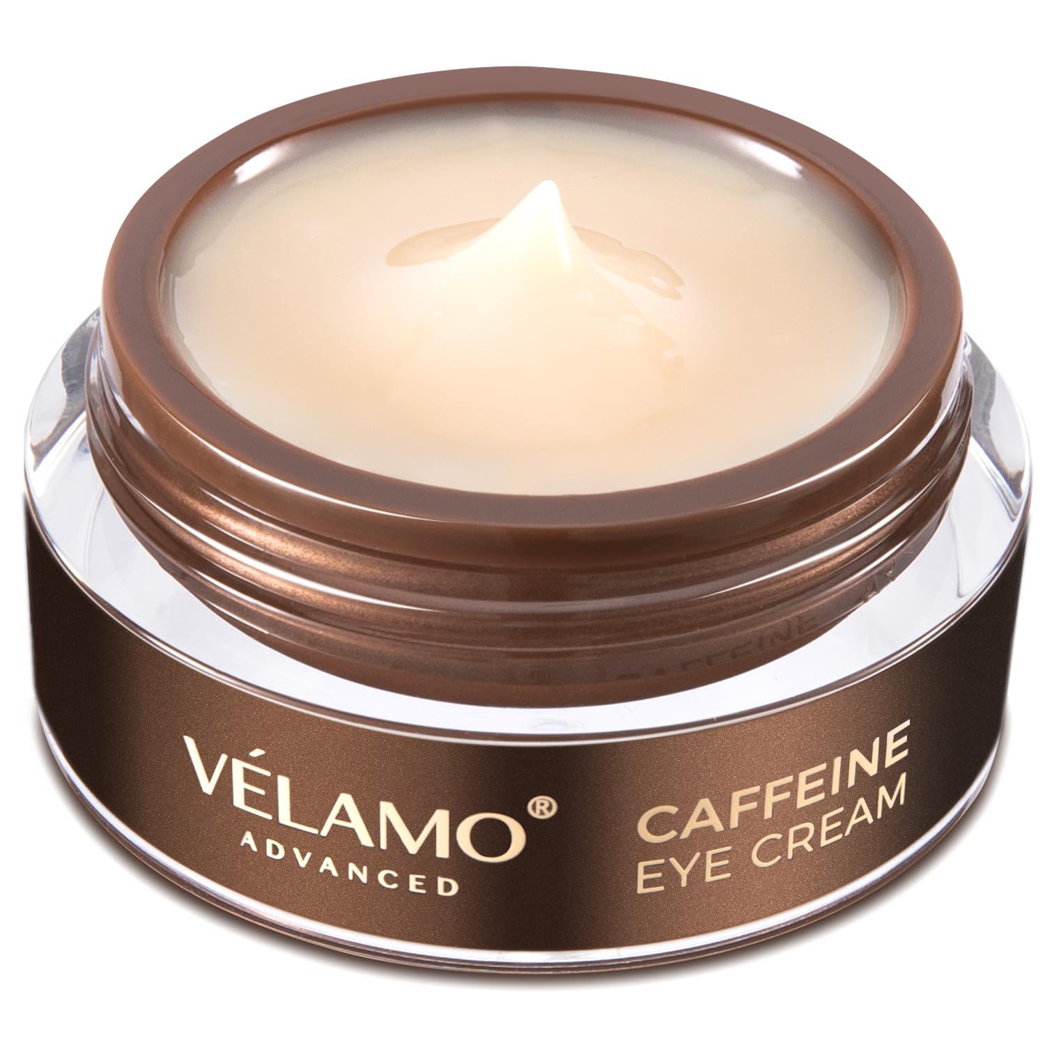 VELAMO ADVANCED Caffeine Eye Cream: for Dark Circles Puffiness Under Eye Bags Wrinkles Fine Lines 0.5 OZ15g