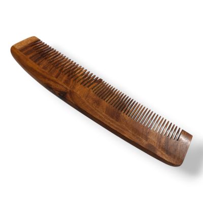 WHISKWOOD Indian Rosewood Full Length Regular Sheesham Wooden Comb for Hair Growth, Curly Hair, 8.5x 1.75 inches For Men And Women Suitable for All Hair Types