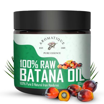 Aromatique Raw Batana Oil Pure Unrefined Cold-Pressed for Hair Skin Care Sourced from Honduras Deep Nourishment Shine (100 Gms) Yellow
