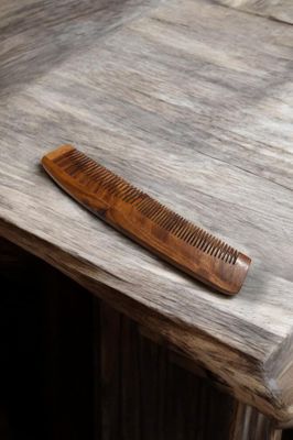 WHISKWOOD Indian Rosewood Full Length Regular Sheesham Wooden Comb for Hair Growth, Curly Hair, 8.5x 1.75 inches For Men And Women Suitable for All Hair Types