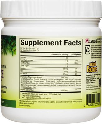 Whole Earth Sea from Natural Factors, Energize Adrenal Boost with Maca Root, Ashwagandha More 6.2 oz Powder