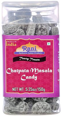 Rani Chatpata Masala Candy 5.25oz (150g) Vacuum Sealed, Easy Open Top, Resealable Container Indian Tasty Treats Vegan Gluten Friendly NON-GMO Indian Origin