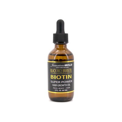 Black Rice Oil Hair Growth Oil 2oz - BIOTIN Super Power Hair Growth Oil for Face,Body, Hair (2 OZ)