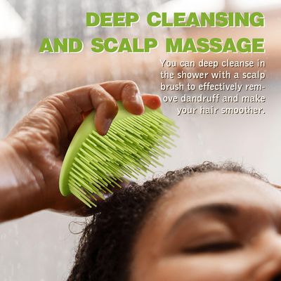 Daily Gard Scalp Massager and Shampoo Shower Brush, Detangling Hair Brush, Scalp Care Hair Brush Wet Dry detangler for Men and Womenfor StraightCurlyThickLongWavyDamaged Hair, Green