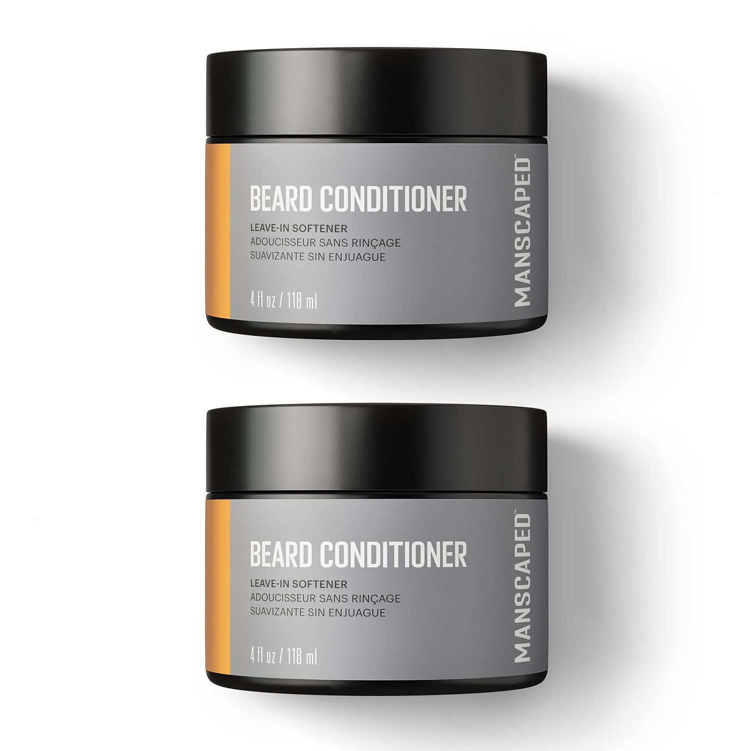 MANSCAPED UltraPremium Beard Conditioner, Leave-in Softener with Nourishing Oils and Antioxidants, Shea Butter, Eucalyptus, Lavender, Coconut Oil Hydrates Restores Moisture, (4 oz), 2-Pack