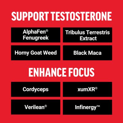 Force Factor Test X180 Surge Testosterone Support for Men, Male Vitality Enhancing Supplement, Promote Muscle Strength, Support Weight, Boost Long-Lasting Energy, 60 Capsules