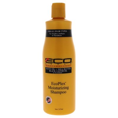 Eco Style Ecoco Ecoplex Moisturising Shampoo - Black Castor And Flaxseed Oil - Olive Oil And Sheer Butter - Promotes Hair Growth - Revitalizes Scalp - No Alcohol - Suitable For All Hair Types - 16 Oz