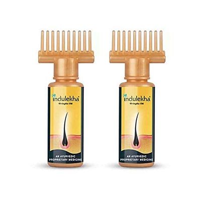 Indulekha Bringha Hair Oil Selfie Bottle, 100ml (2 pack)