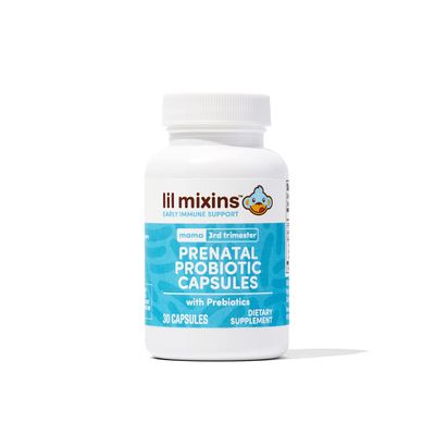 Lil Mixins Early Allergen Prenatal Probiotics Supplement for Women Baby for Immune Support Feminine Health L Rhamnosus Acidophilus Capsules, 1 Month Supply