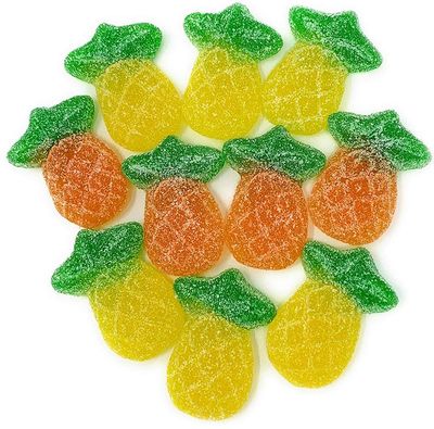 SweetGourmet Gummi Sour Pineapples Fruity Sour Gummy Candy 1 Pound