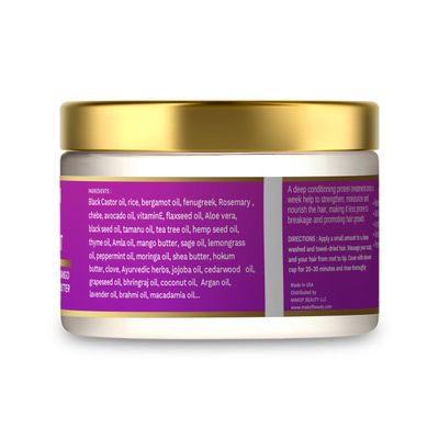 MAKOF BEAUTY Chebe Deep Conditioner Protein Treatment, creamy rich texture formulated with naturals butters and Ayurvedics herbs. Provides Moisture, Hydration and Promote growth. 8oz(250ml)