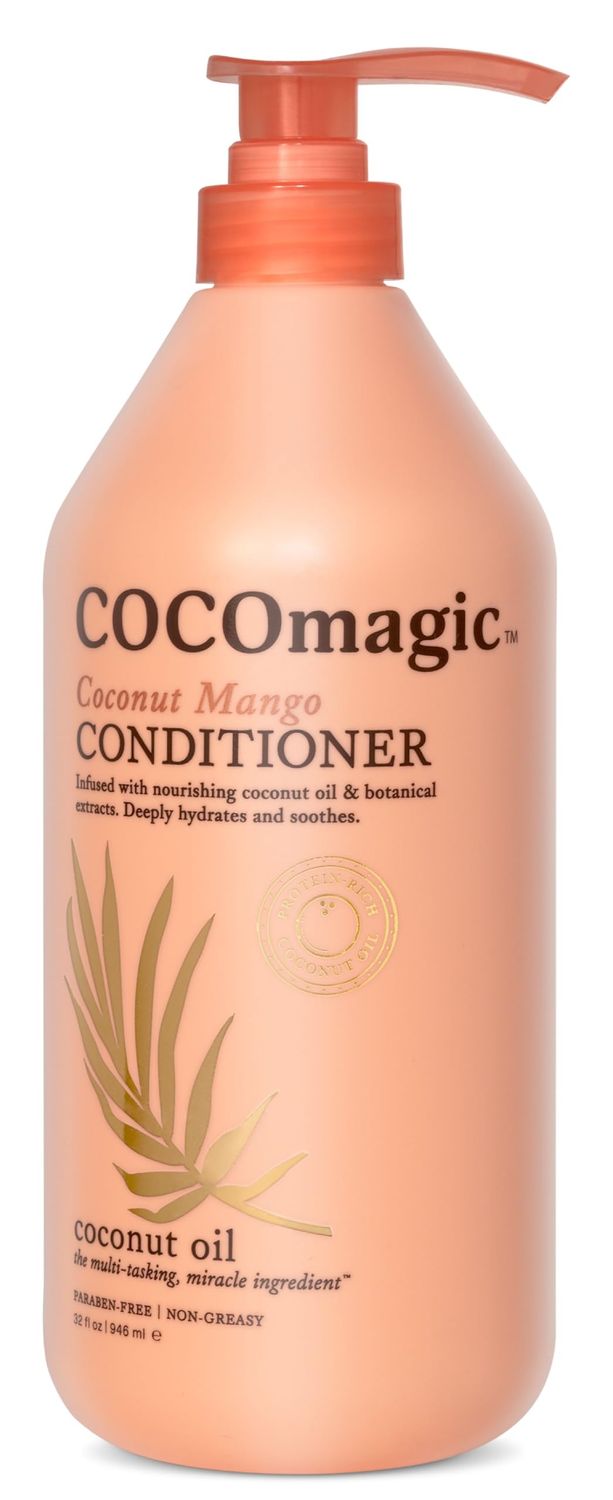 Cocomagic Coconut Mango Nourishing Conditioner Coconut Oil and Botanical Extracts Deeply Hydrates and Restores Shine Paraben Free, Made in USA (32 Fl Oz)