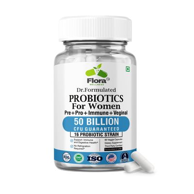 Probiotics for Women - 50 Billion CFU, 16 Strains, Organic Prebiotics Probiotics for Women (Eurofins Lab Tested) - Digestive, Vaginal, Immune Urinary Health - 2 Months Supply - 60 Capsules