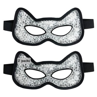 CONBELLA Cooling Eye Mask, Gel Eye Mask Hot Cold Use, Cold Eye Mask for Puffy Eyes, Dry Eyes, Headaches, Migraines, Sinus, Dark Circles (2 blue)