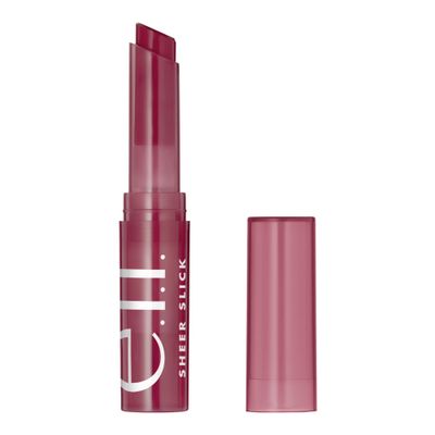 e.l.f. Sheer Slick Lipstick, Hydrating Lipstick For Sheer Color With A Shiny Finish, Infused With Vitamin E, Vegan Cruelty-free, Black Cherry