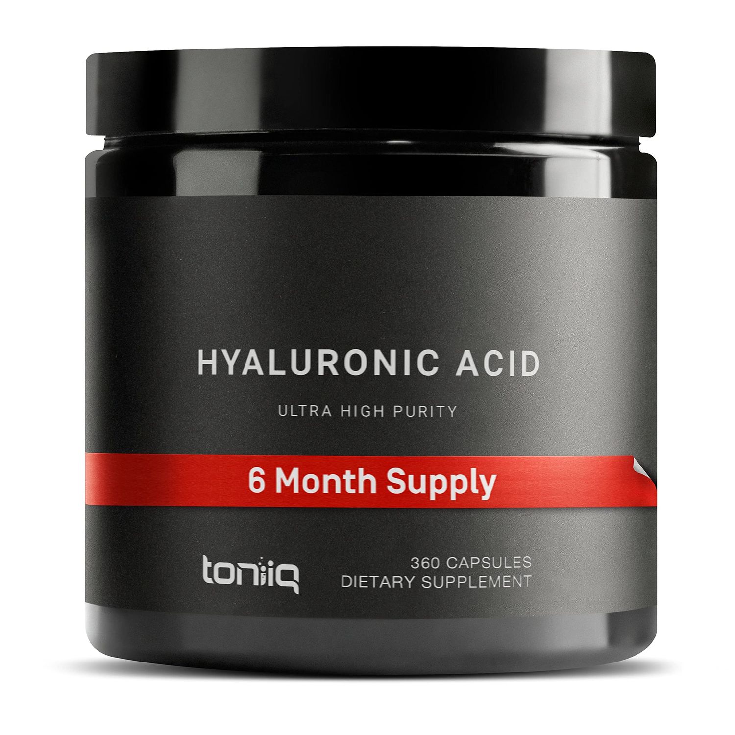 Hyaluronic Acid Supplements - Lab Tested 95 Ultra High Purity - Fermented and Bioavailable with Vitamin C - Third Party Lab Tested - 360 Capsules