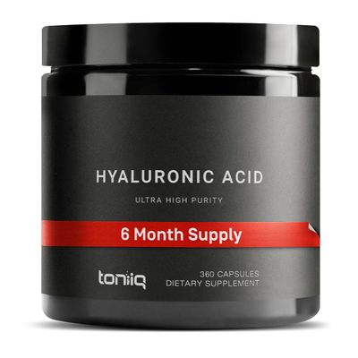 Hyaluronic Acid Supplements - Lab Tested 95 Ultra High Purity - Fermented and Bioavailable with Vitamin C - Third Party Lab Tested - 360 Capsules