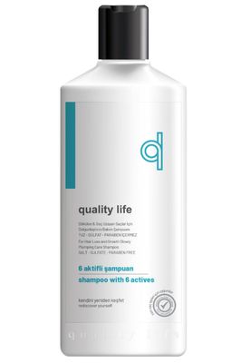 Quality Life Hair Growth Shampoo, 6 Active Ingredients, Salt-Sulfate-Paraben Free