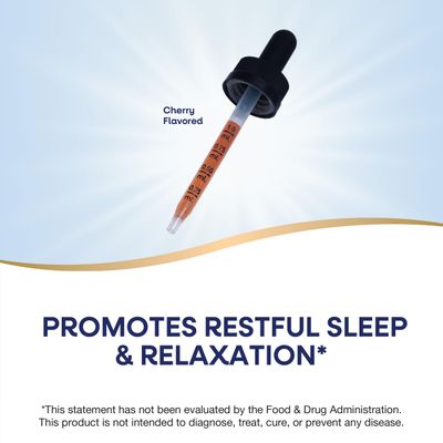 Nature's Way Sleep Tonight Melatonin Drops with L-Theanine, Non-Habit Forming Support, 2 Oz, Cherry Flavor