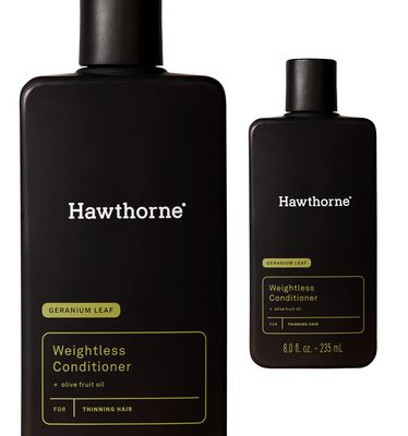 Hawthorne Men&#39;s Weightless Conditioner. For Thinning and Thin Hair. Made with Nutrient-Rich Olive Fruit Extract and Sunflower Seed Extract. Sulfate-Free, Paraben Free. 8 fl. oz.