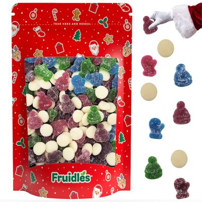 Fruidles Christmas Snow Day Gummi Candy, Delicious Gummies, Fun and Festive Holiday Snacking, Party Favor (Half-Pound)