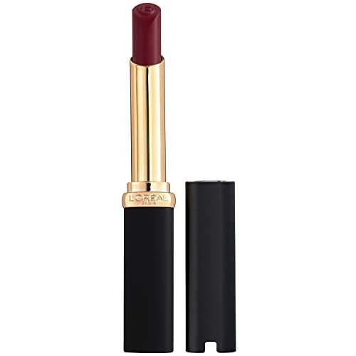 L&#39;Oreal Paris Colour Riche Intense Volume Matte Lipstick, Lip Color Infused with Hyaluronic Acid for up to 16hr All Day Comfort, Le Plum Dominant, 0.06 oz
