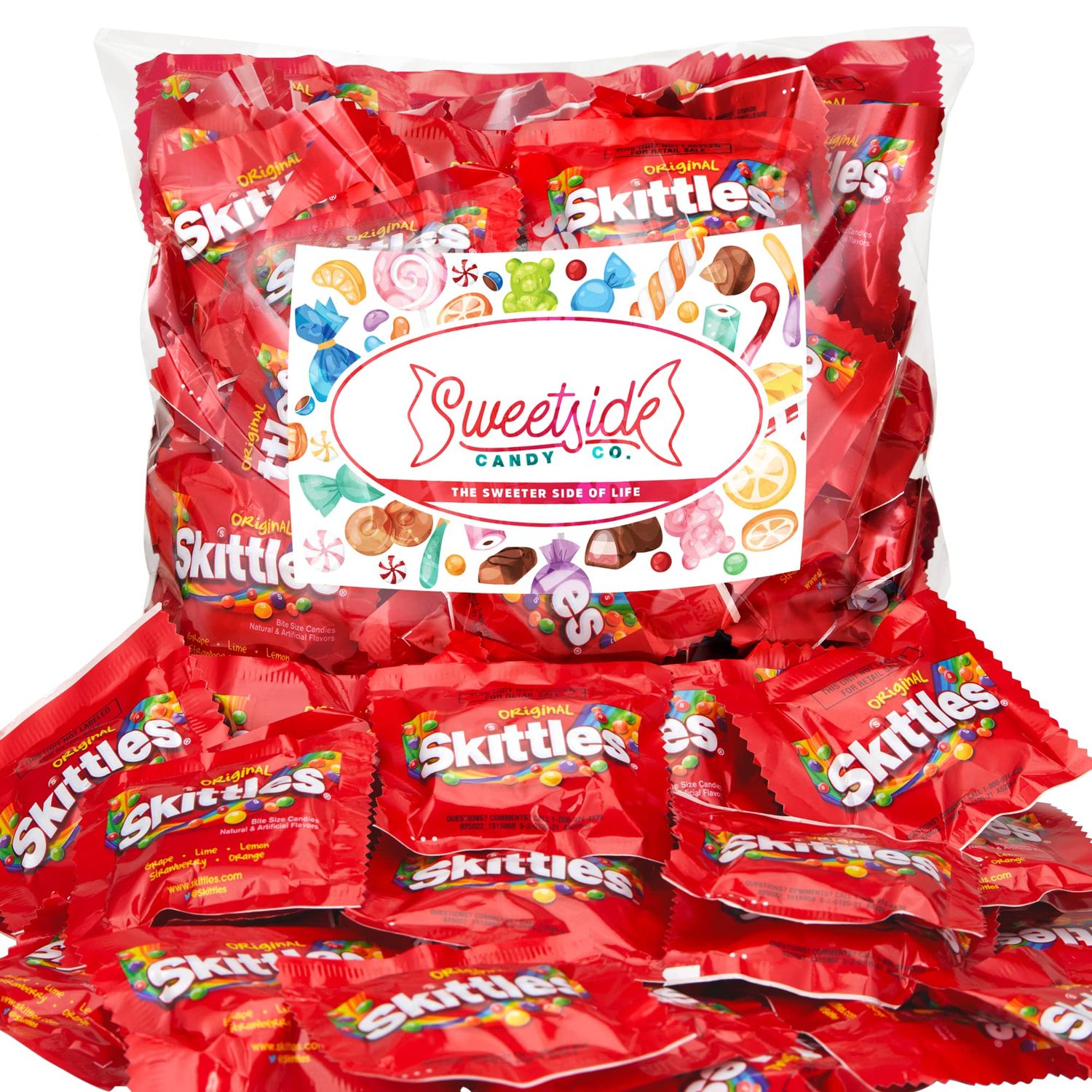 Skittles Candy Bulk - 4 lb Skittles Bulk Candy Pack - Big Bag of Original Rainbow Fun Size Skittles Individual Packs - Movie Candy, Fruity Candy, Concession Stand Candy, Easter Candy for Kids