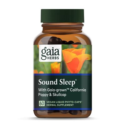 Gaia Herbs Sound Sleep - Natural Sleep Support to Promote Calm Relaxation - with Valerian Root, Passionflower More - 60 Vegan Liquid Phyto-Capsules (20-Day Supply)
