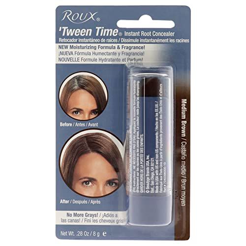 Roux &#39;Tween Time Instant Root Concealer Temporary Touchup Stick, Medium Brown (Pack of 1)