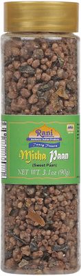 Rani Mitha Paan (Sweet Paan) 3.1oz (90g) PET Jar Indian After Meal Digestive Treat Vegan Gluten Friendly NON-GMO Indian Origin